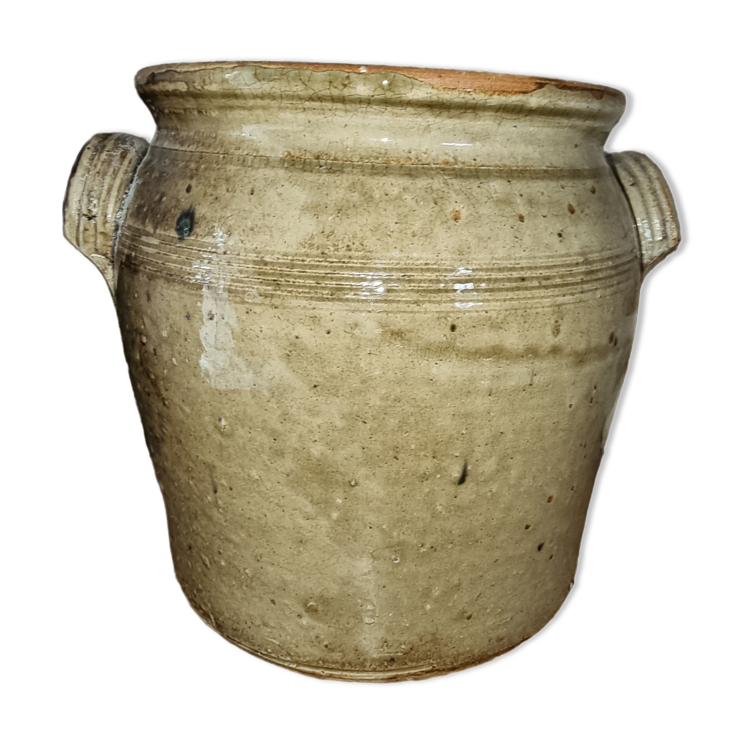 Pot en grès vernissé