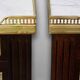 Pair of Mahogany Nightstands with White Carrara Marble in Louis XVI Style