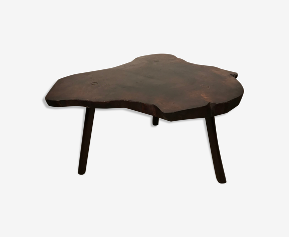 Table basse bois forme libre 1960