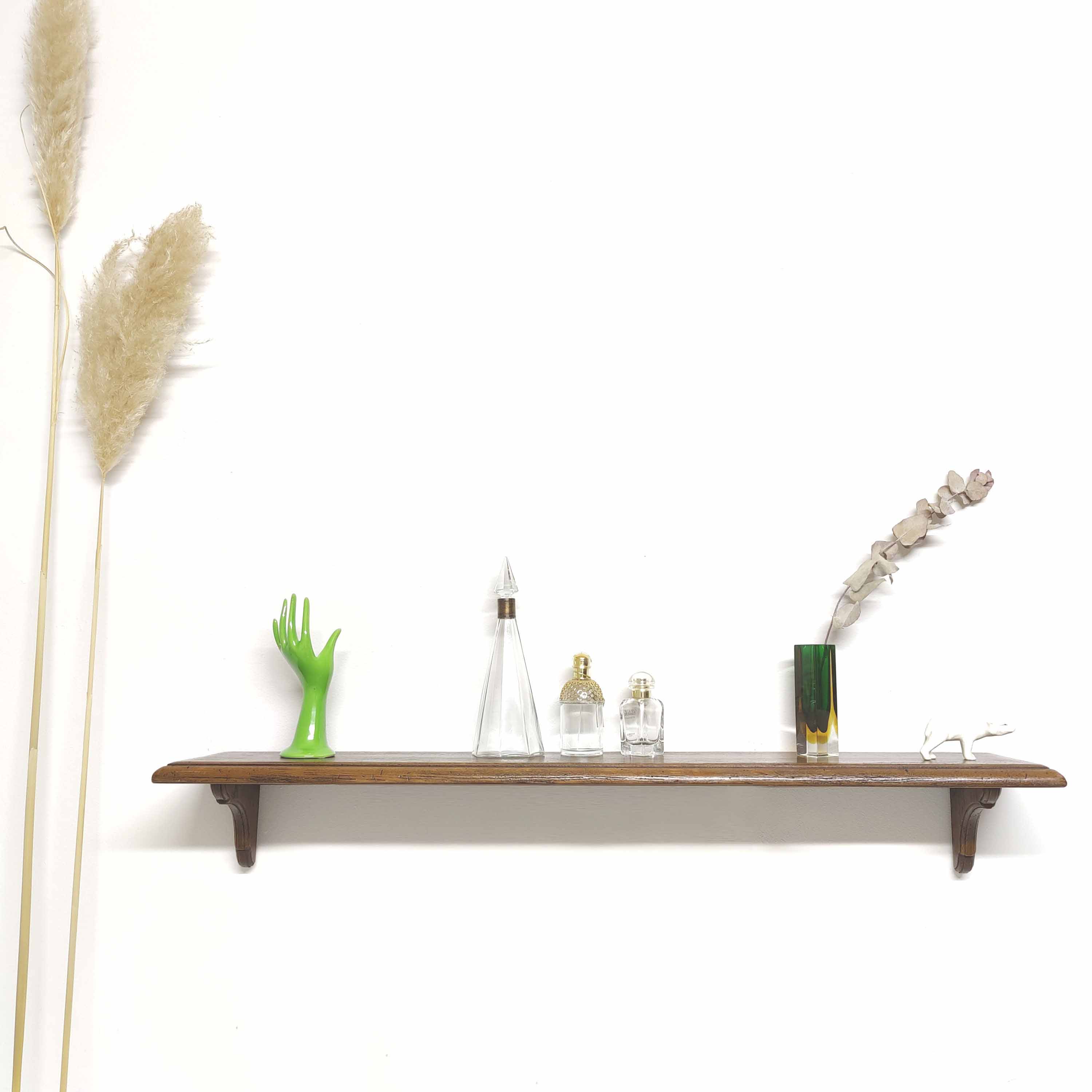 Vintage solid wood wall shelf