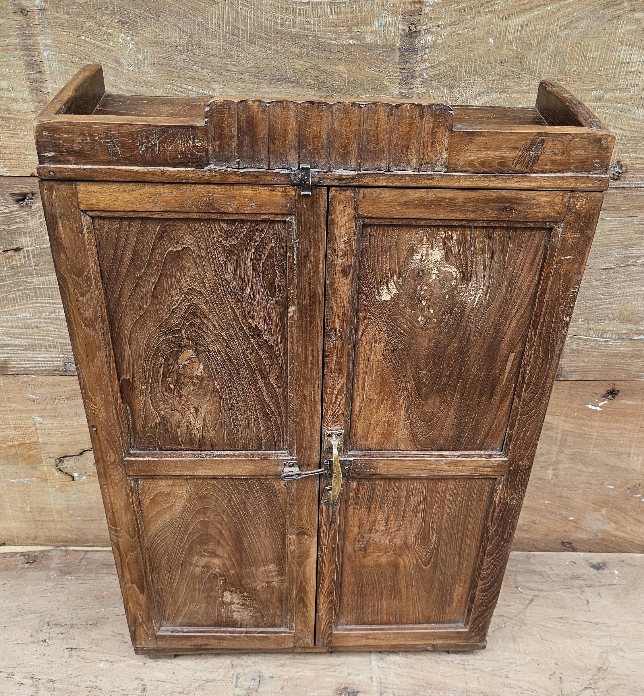 Antique Art Deco cabinet in Burmese teak