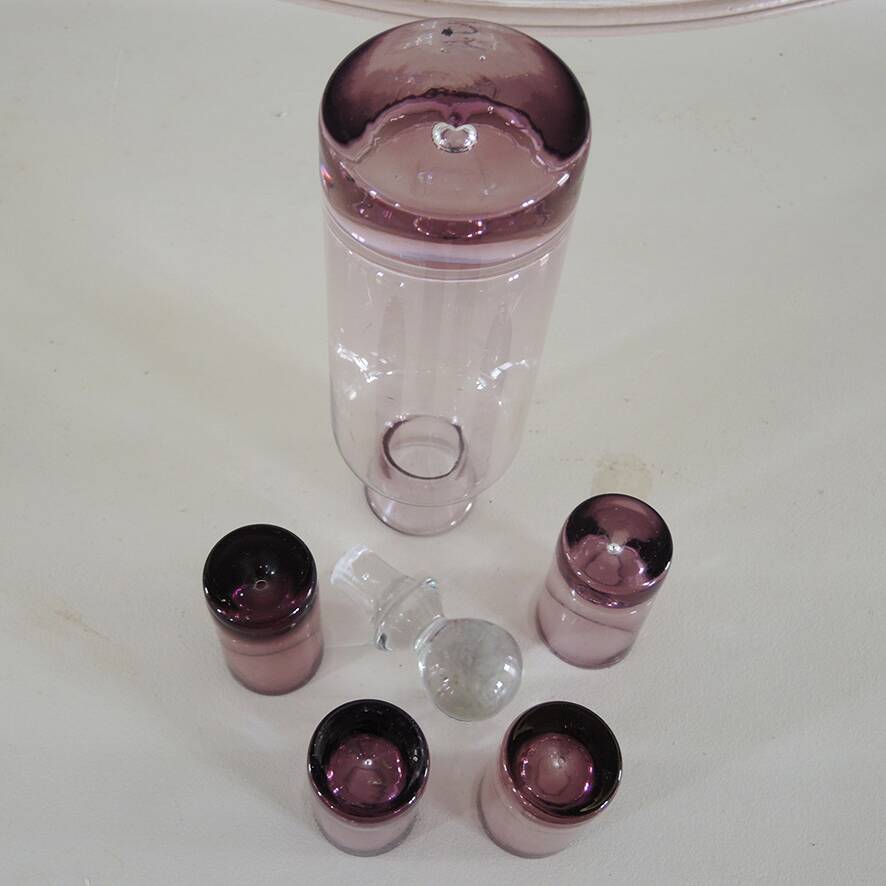 Antique Purple Glass Liqueur/Digestif Service