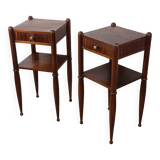 Art Deco pair of nightstands in walnut – 1940s