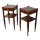 Art Deco pair of nightstands in walnut – 1940s