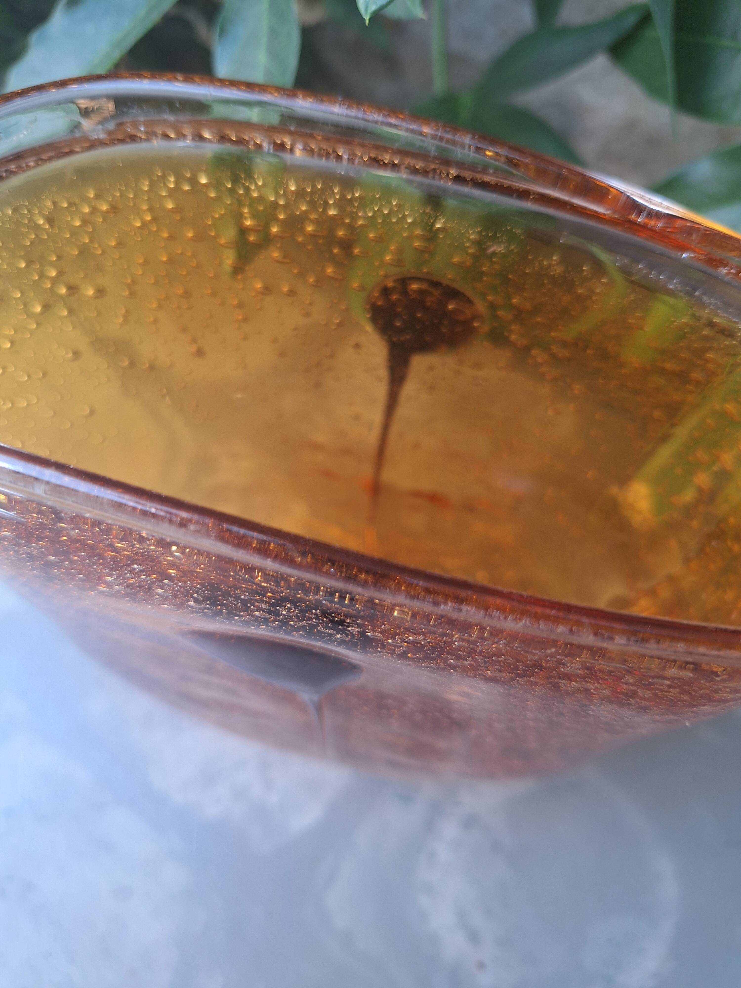 Bubble glass vase