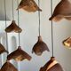 Small suspension in organic teak hat D30 H20