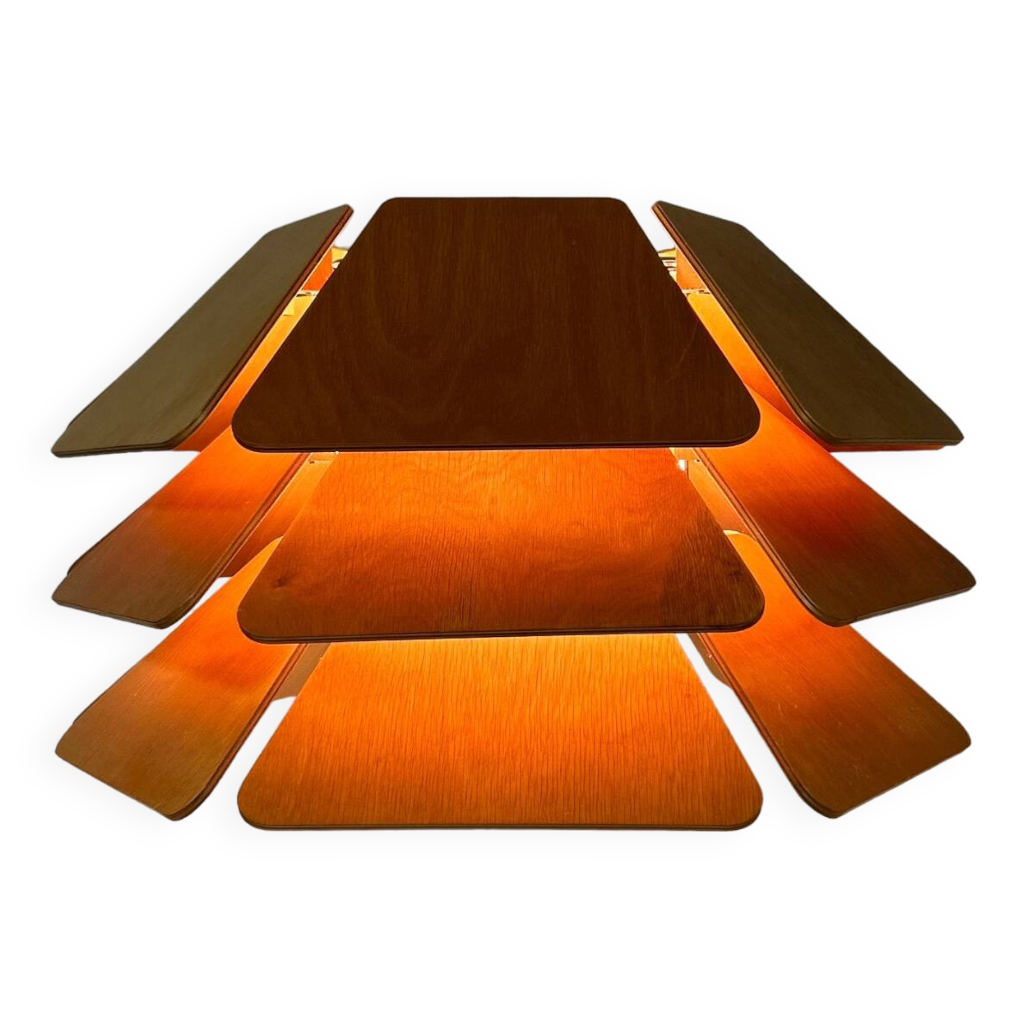 IMPRESSIVE DANISH MODEL 838 PENDANT LAMP BY P&P LJUS AB, 1970s