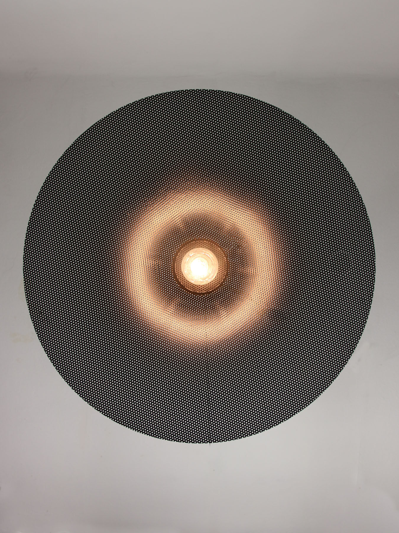 Vintage Italian Perforated Trumpet Lamp