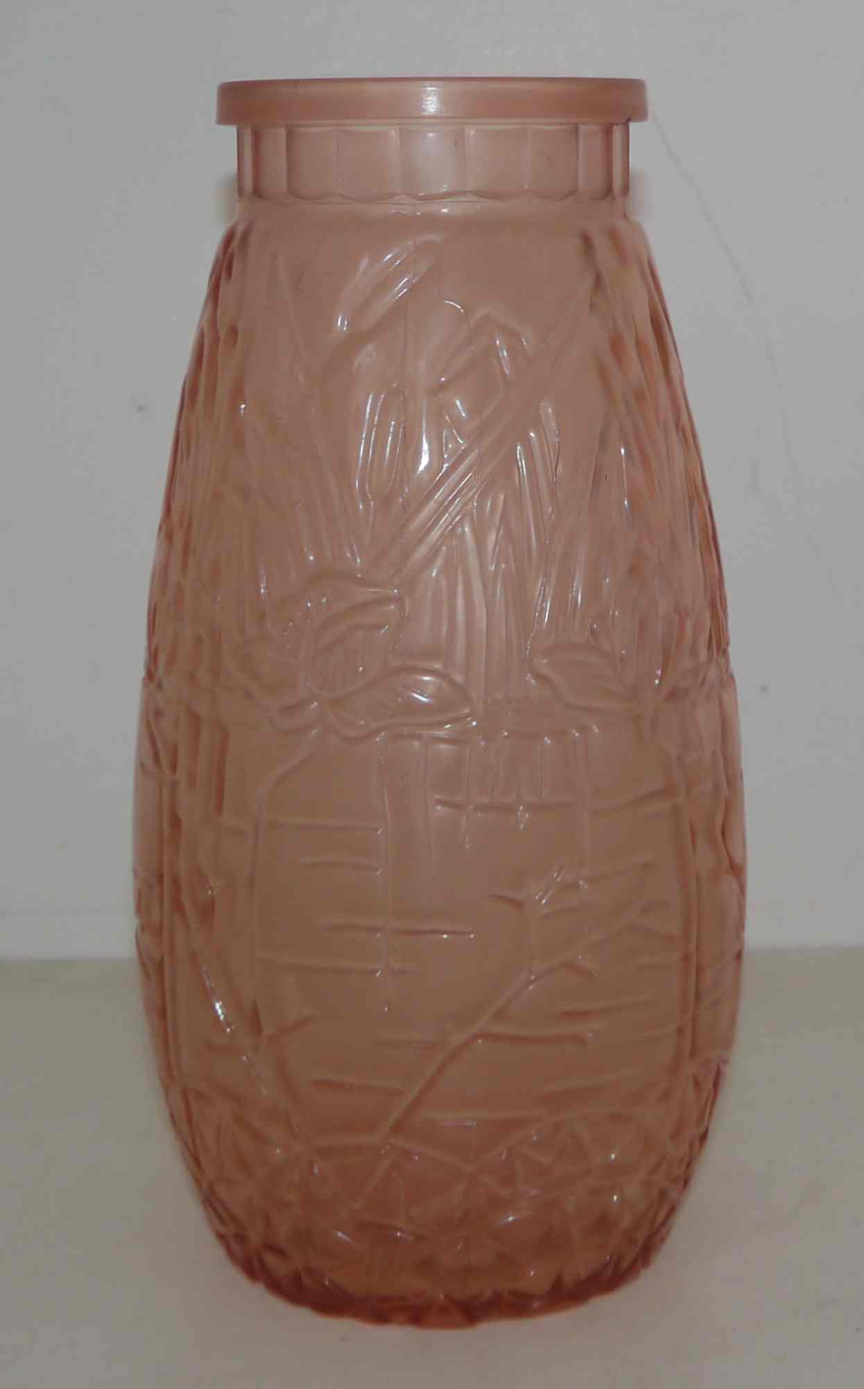 Orange art deco vase 30s
