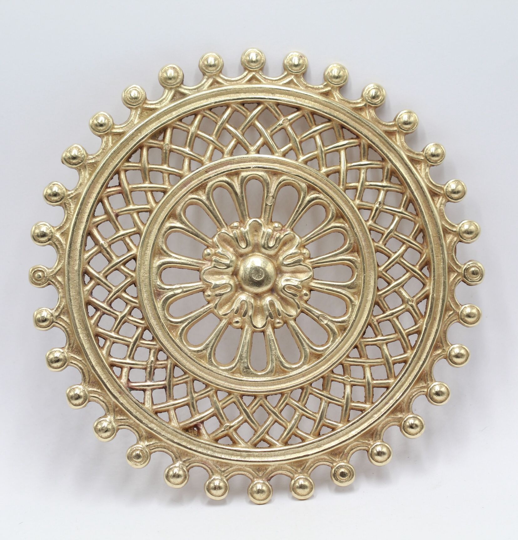 Vintage brass rosette table mat