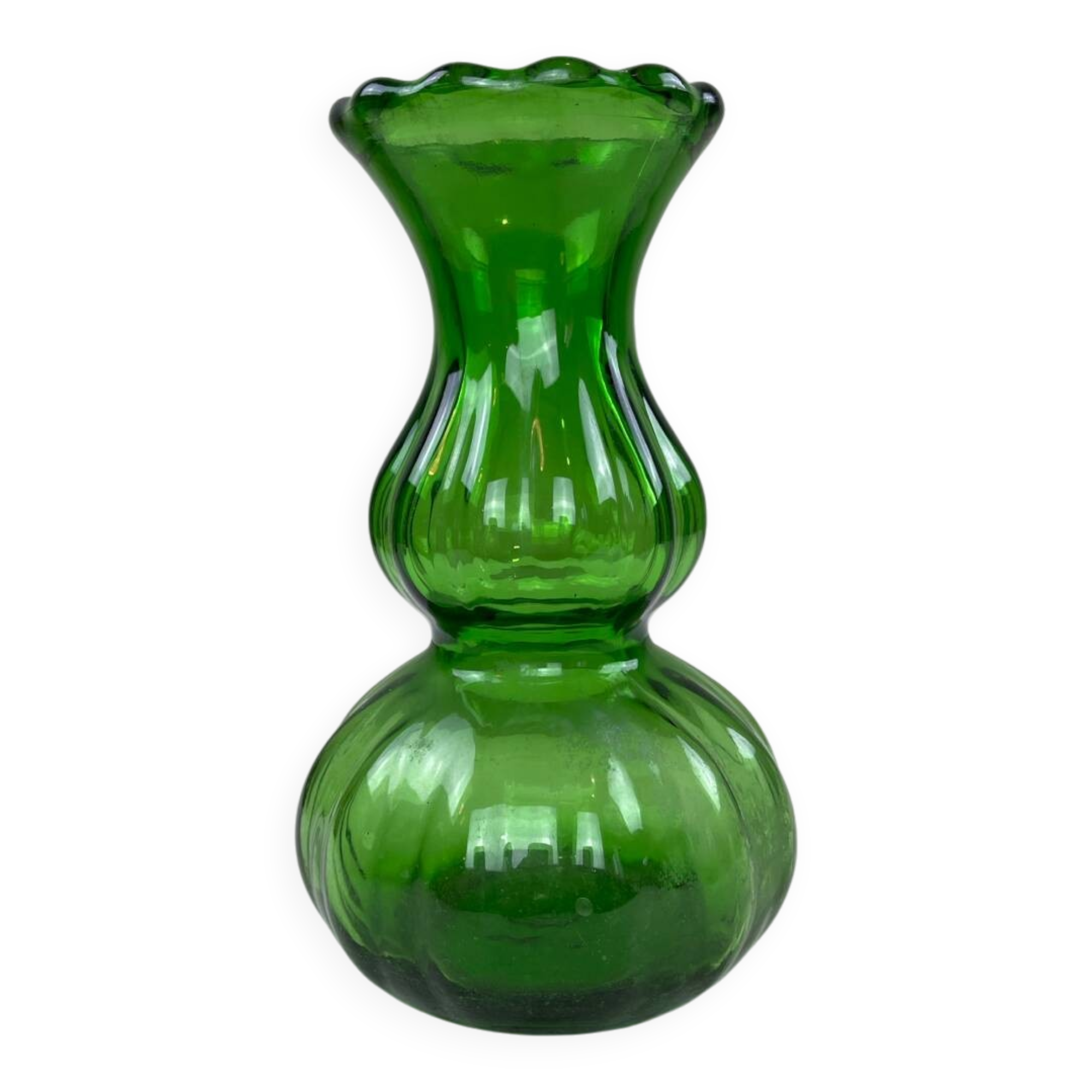 Vintage bottle green vase