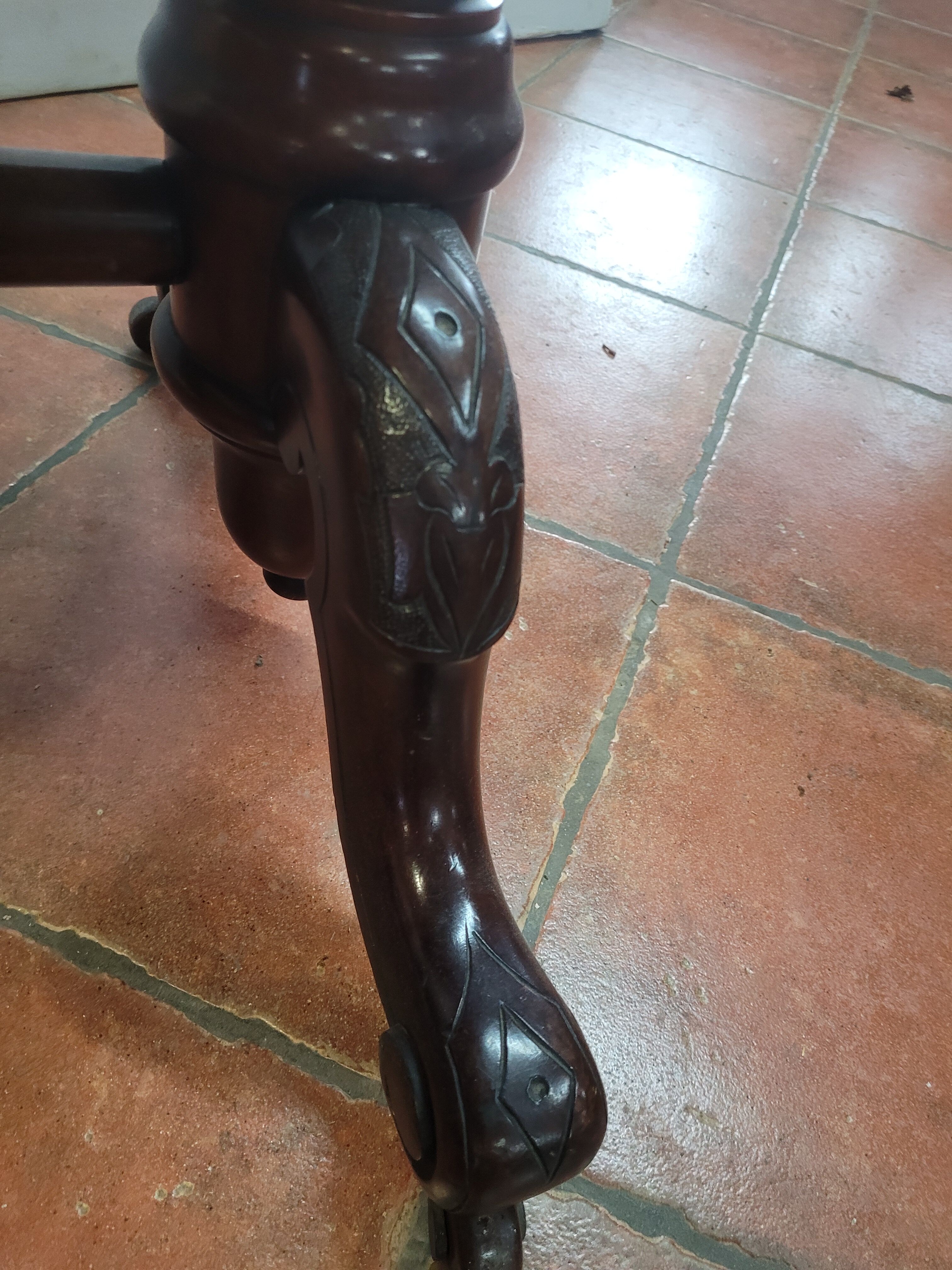 Antique mahogany bistro table