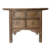 Very old elm wood with carved patterns and ironwork pieces.