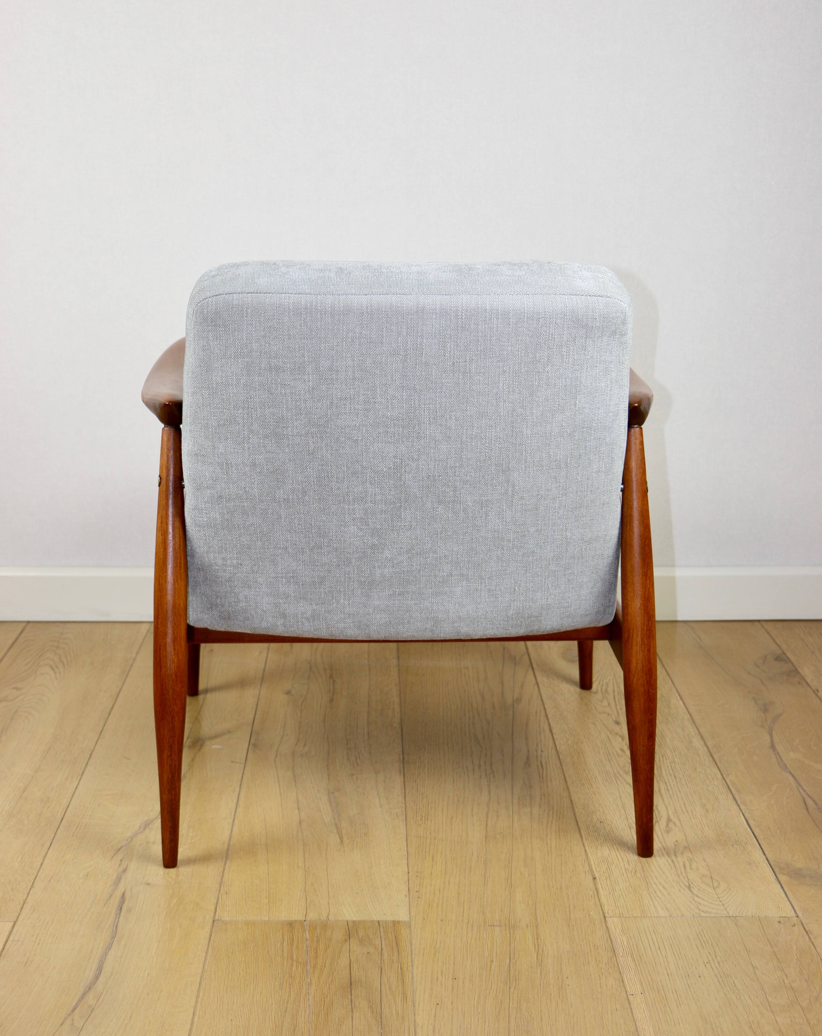 Light Blue GFM63 Lounge Chair by J. Kedziorek, 1970s
