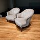 Pair of velvet armchairs