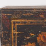 Coffre chinois en bois avec illustrations florales (Chine, vers 1900) #3