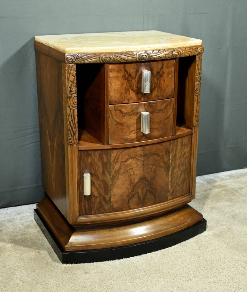 Nightstand in Walnut, Art Deco – 1930