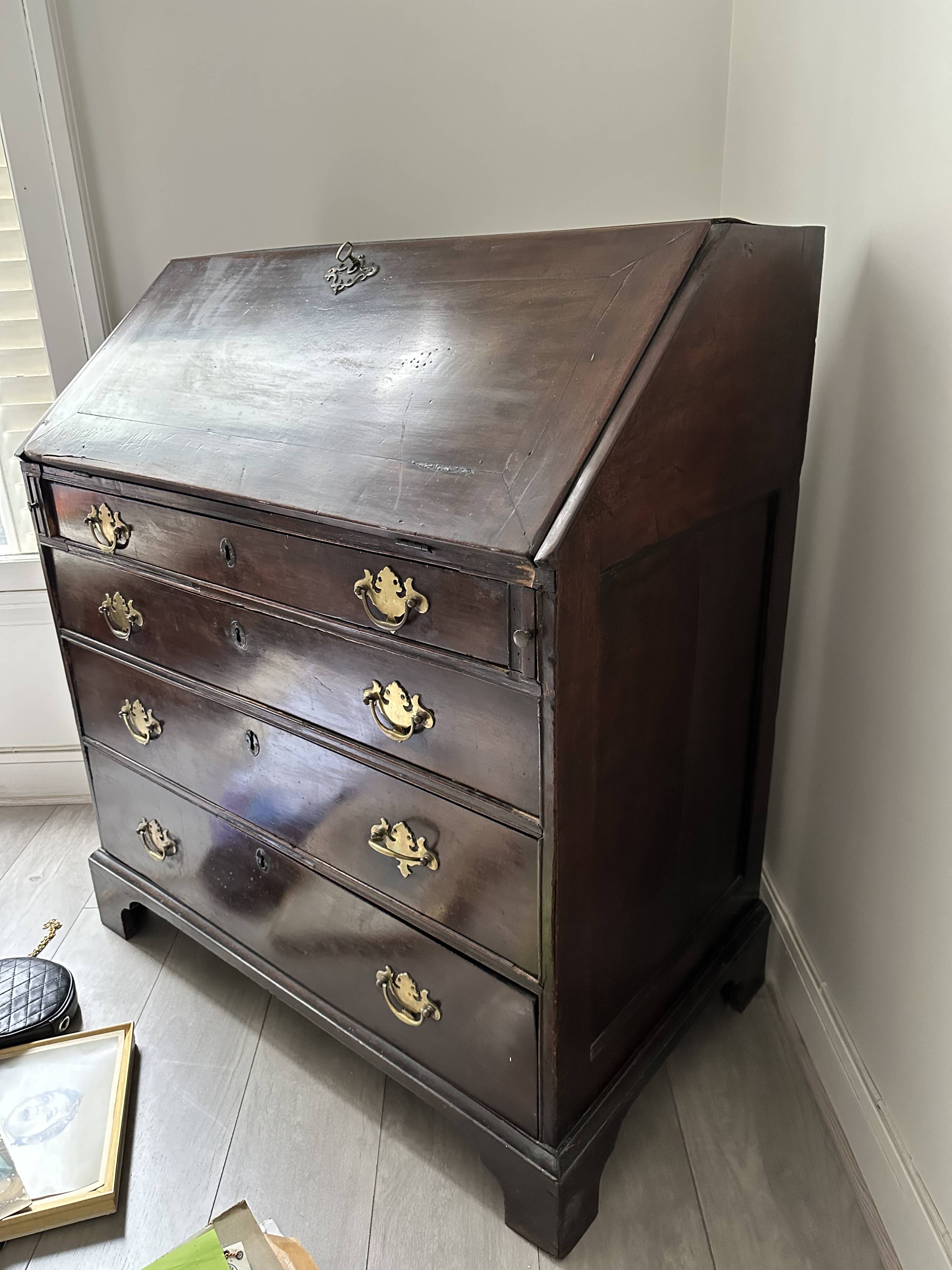 Antique solid wood secretary desk – Late 19th / early 20th century