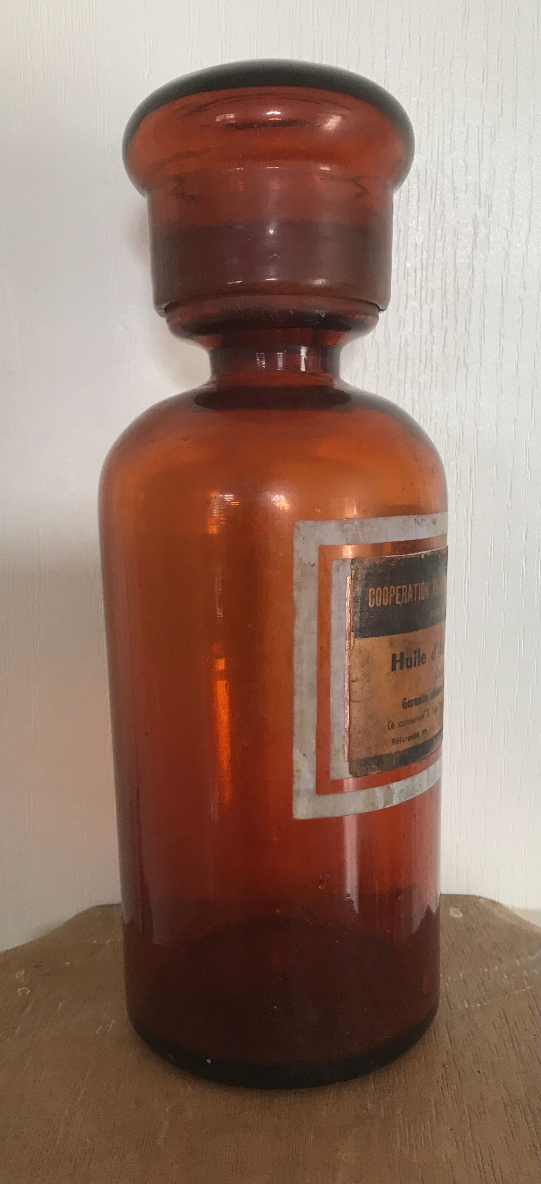 Old pharmacy jar bottle in blown glass 26 cm