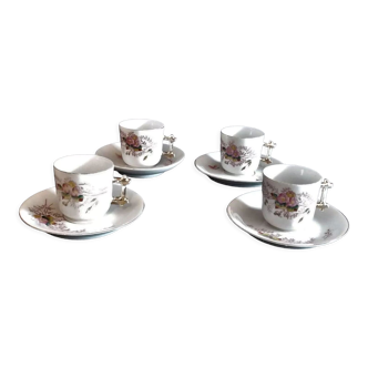 Series of four porcelain cups early twentieth century