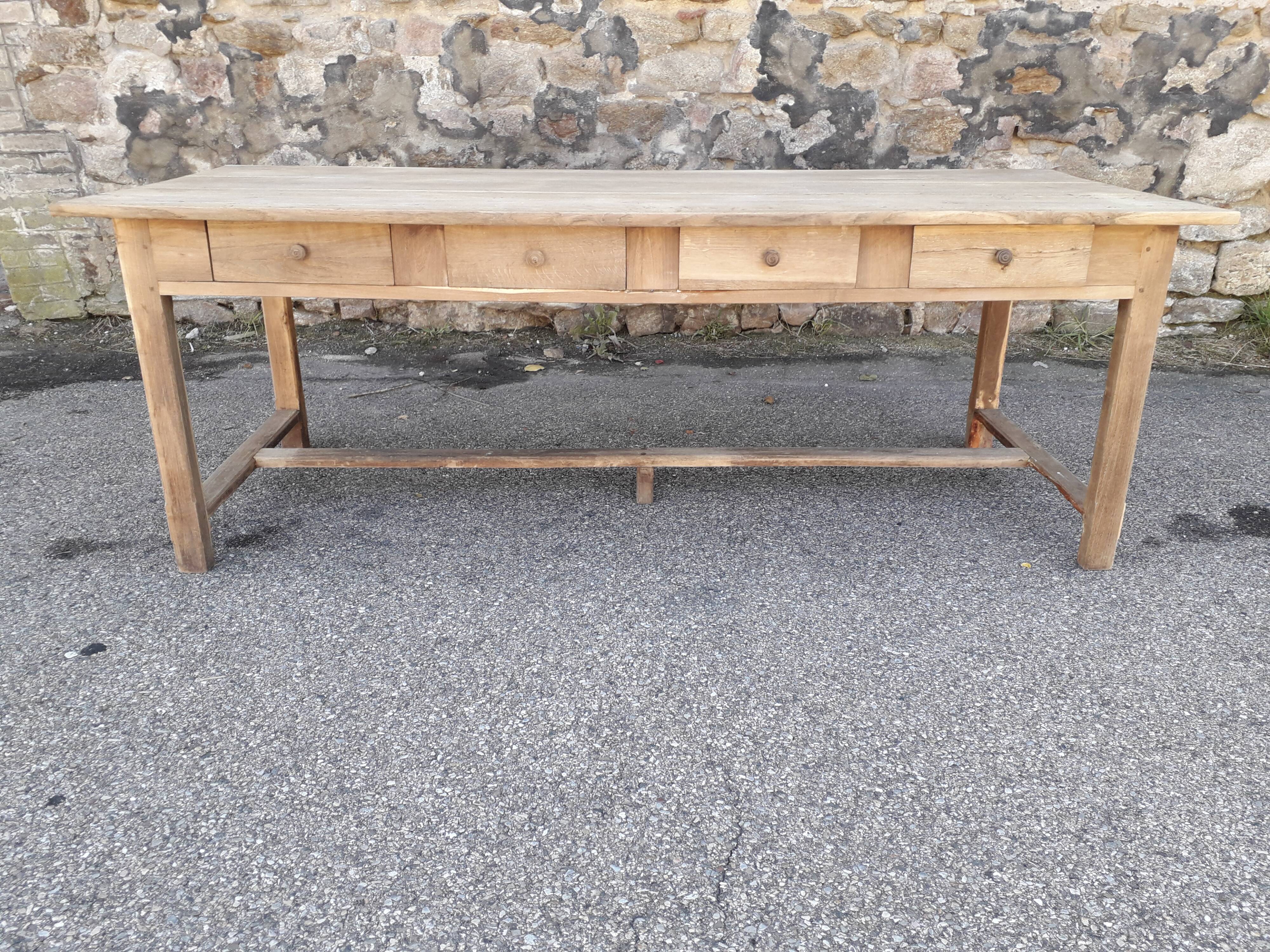 214 cm drawer farm table