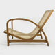 Fauteuil Jindrich Halabala en bois et canne, années 1930