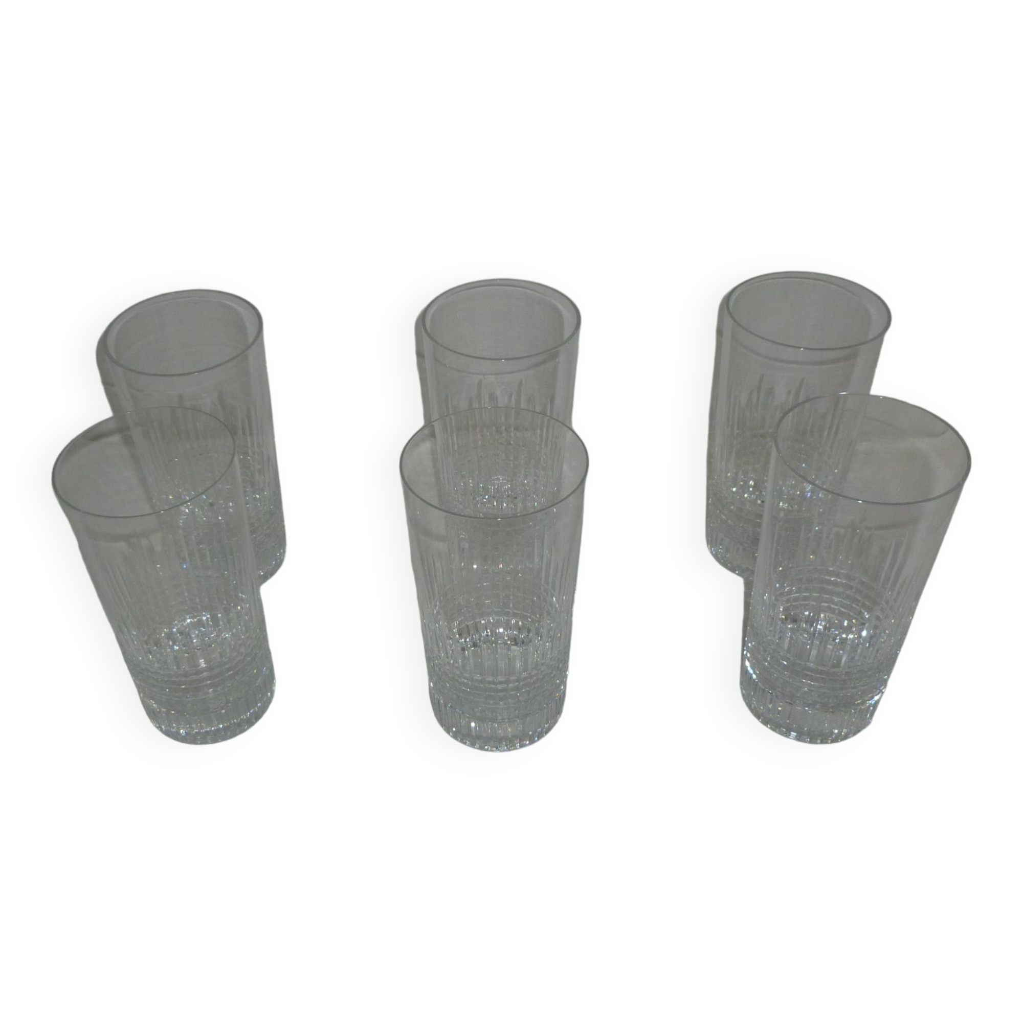 Set of 6 baccarat crystal mugs