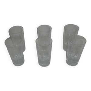 Lot de 6 chopes baccarat - cristal