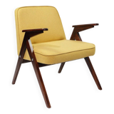 Modern yellow velvet armchair by Chierowski 366