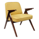 Modern yellow velvet armchair by Chierowski 366