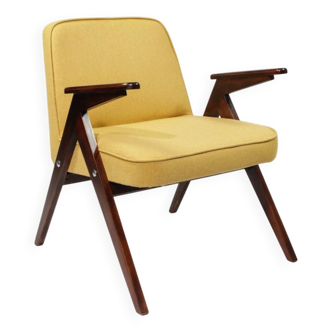 Modern yellow velvet armchair by Chierowski 366