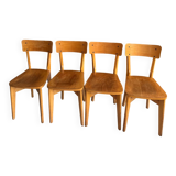 Set of 4 vintage Luterma bistro chairs in wood