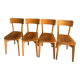 Lot de 4 chaises bistrot vintage Luterma en bois