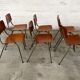 Set of 6 stackable school chairs