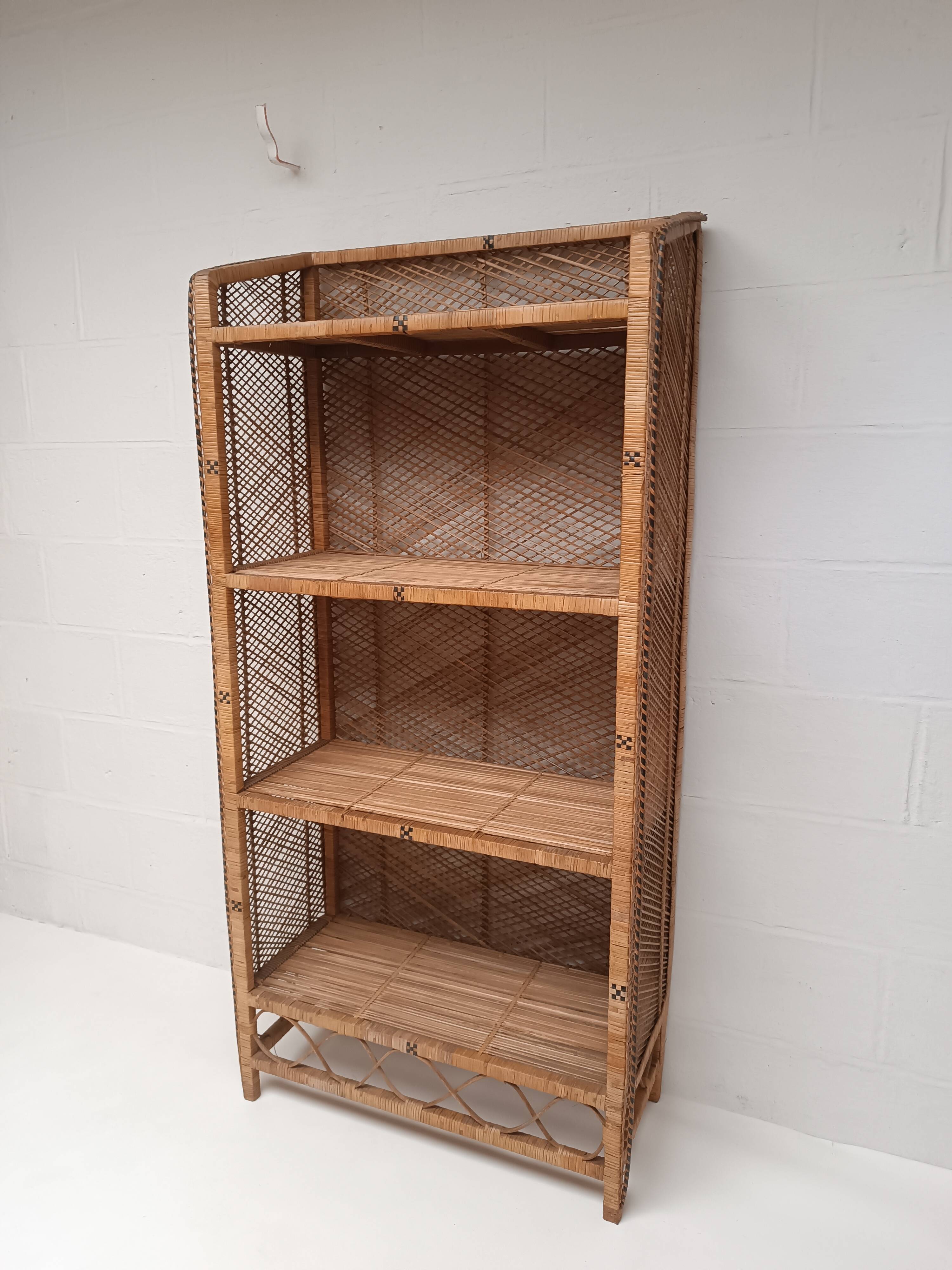 Vintage rattan shelf
