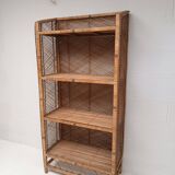 Vintage rattan shelf