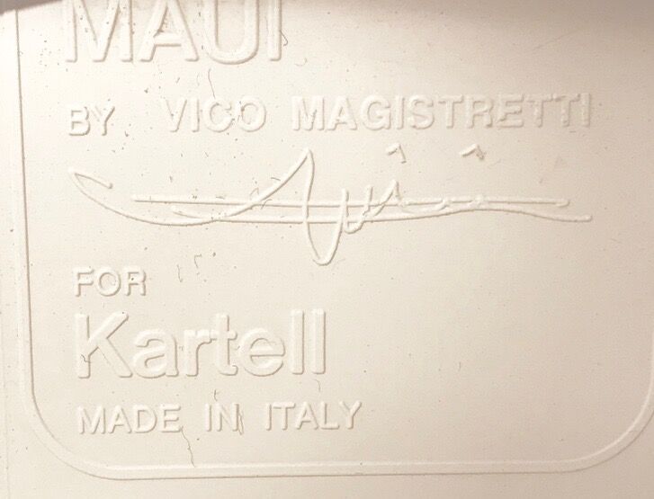 Swivel chair on wheels, design Vico Magistretti,  kartel