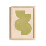 Collection of 12 paintings in cool colours blue and green.