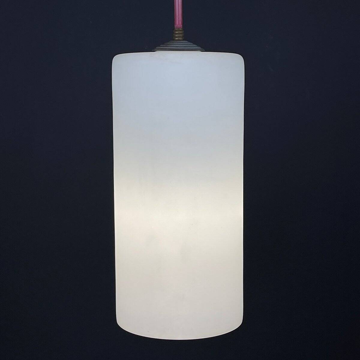Italian opaline glass pendant light from the mid-century, 1960s, set of 2.