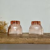 6 vintage Rosaline glasses