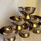Set of 6 stainless steel ice cream cups