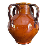 Signed 4-handled vase
