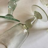 Set of 6 glasses of Biot signed 16cm 1960