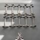 11 silver-plated metal knife rests, Art Nouveau, Morlot