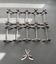 11 silver-plated metal knife rests, Art Nouveau, Morlot