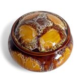 Mid-Century Vallauris Ceramic Box with Earthy Glaze, France, 1950s