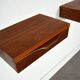 Paire de chevets suspendus scandinave teck 1960s