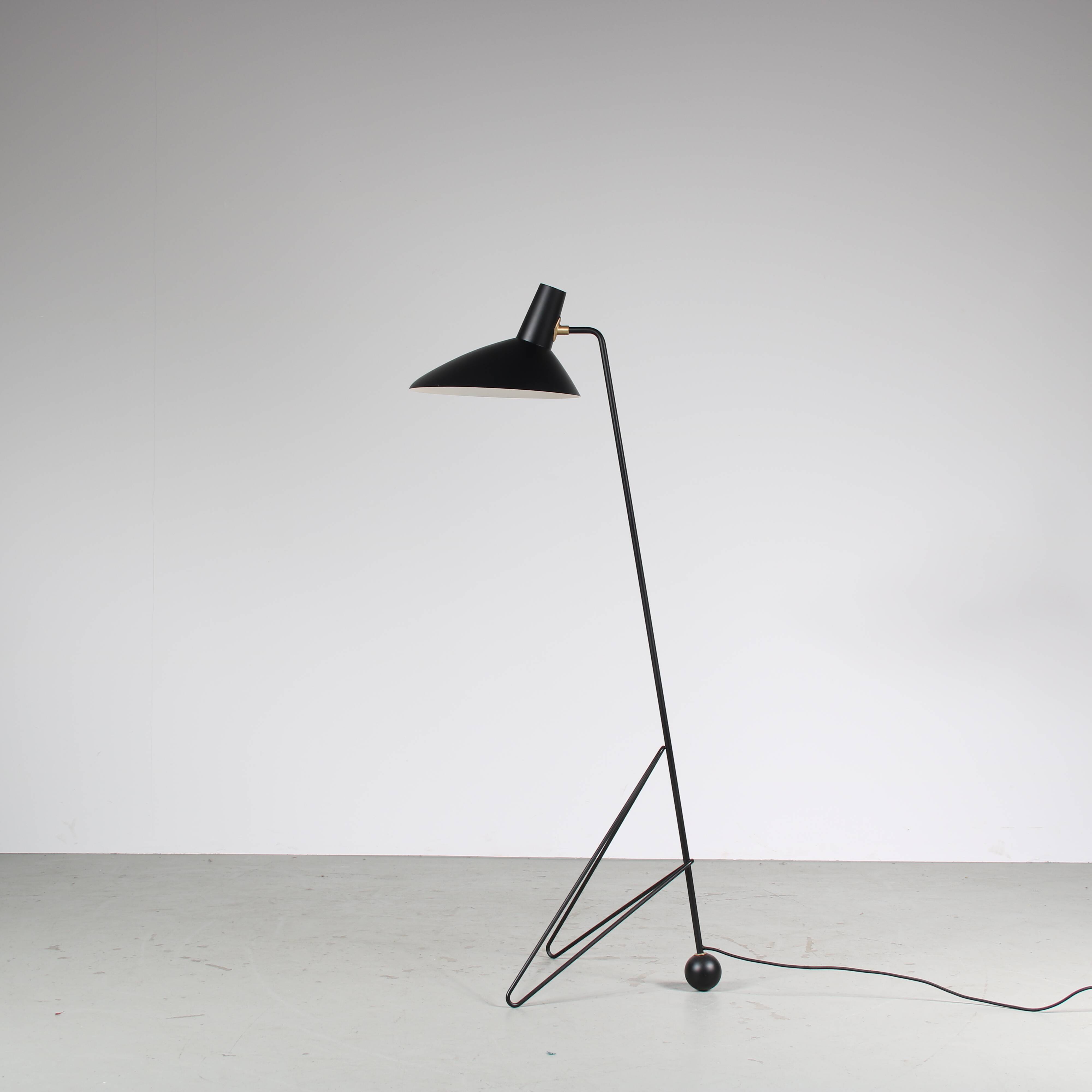 2020s edition of 1950s Floor lamp by Peter Hvidt and Olga Molgaard for & Tradition, Denmark