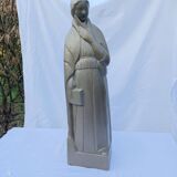 Art Deco statue representing an allegory of knowledge (reading and writing)