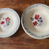 12 assiettes creuses DIgoin-Sarreguemines modèle Marinette